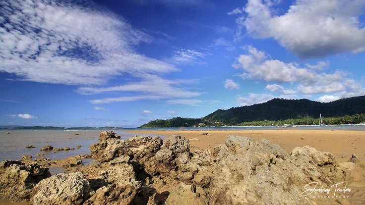 the sandbar at Itaytay Beach’s southern end, Port Barton
