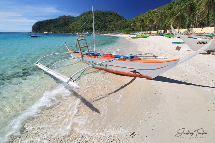one of the boats used for island-hopping at Masasa Beach