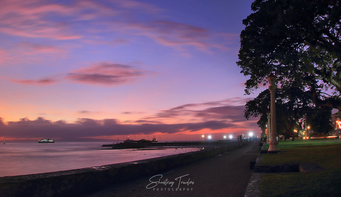 sunrise at the bay walk, Rizal Boulevard, Dumaguete City