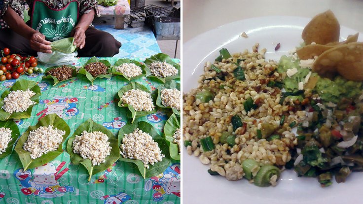 ant eggs as food in Isan, Thailand and Mexico