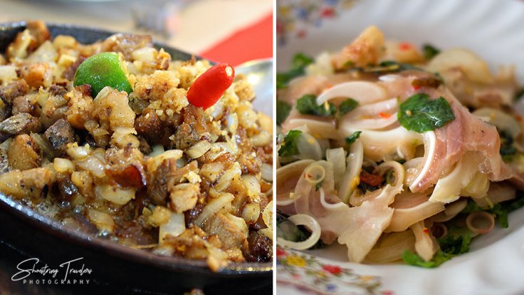 sisig from the Philippines and yam mu hu from Thailand